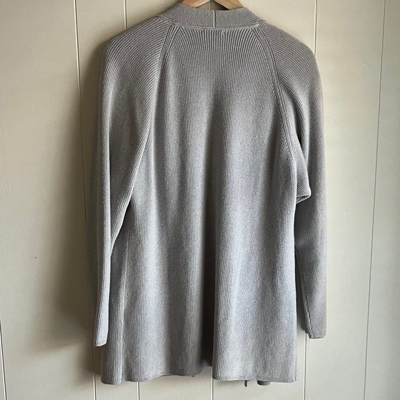 J. Jill Light Gray Women's Knit Office Minimal Cozy Top and Cardigan Sz SP & MP - Picture 13 of 13